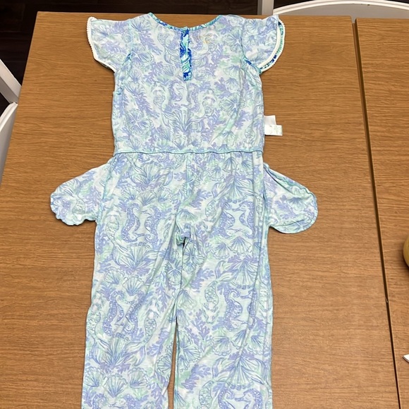 Lilly Pulitzer girls size L 8-10 jumpsuit mermaids - Picture 10 of 12